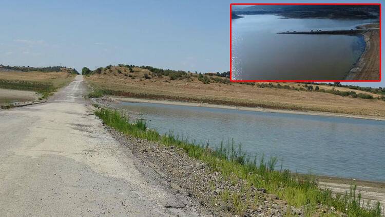 Barajda su seviyesi düştü eski kara yolu ortaya çıktı 12
